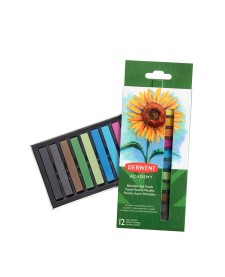 imagem principal do produto Giz Pastel Seco 12 cores Derwent Academy