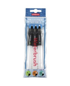 imagem principal do produto Kit Pincel com Reservatório de Água Waterbrush: Fino, Médio e Cinzel