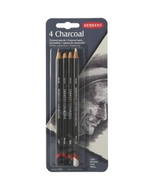 imagem principal do produto Lápis Carvão 4 Unidades Blister