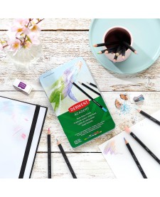 imagem de detalhe produto Lápis de Cor Academy Pastel 12 Cores Estojo Lata