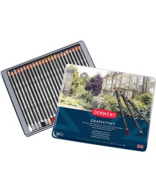 imagem principal do produto Lápis de Cor Aquarelável Graphitint 24 Cores Estojo Lata