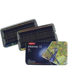 imagem principal do produto Lápis de Cor Aquarelável Inktense 72 Cores Estojo Lata