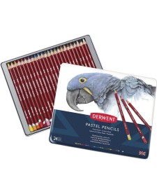 imagem principal do produto Lápis de Cor Pastel 24 Cores Estojo Lata