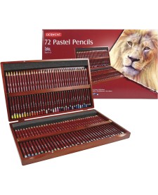 imagem principal do produto Lápis de Cor Pastel 72 Cores Estojo Madeira Derwent