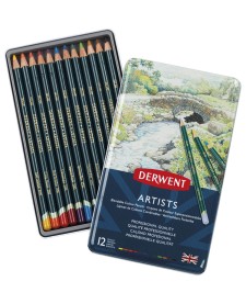 imagem de detalhe produto Lápis de Cor Permanente Artists 12 Cores Estojo Lata