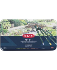 imagem de detalhe produto Lápis de Cor Permanente Artists 72 Cores Estojo Lata