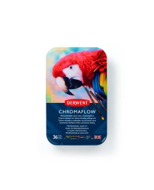 imagem principal do produto Lápis de Cor Permanente Chromaflow 36 Cores Estojo Lata