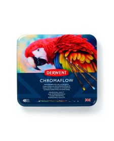 imagem principal do produto Lápis de Cor Permanente Chromaflow 48 Cores Estojo Lata