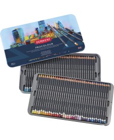 imagem principal do produto Lápis de Cor Permanente Procolour 72 Cores Estojo Lata