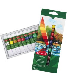 imagem principal do produto Tinta Óleo 12 Cores 12ml Derwent Academy