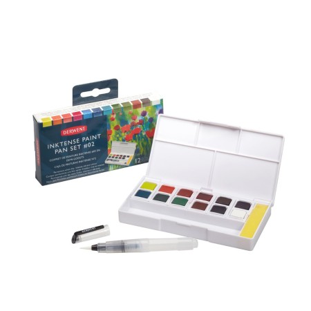 Foto ilustrativa Aquarela em Pastilha Inktense Estojo 12 Cores #02