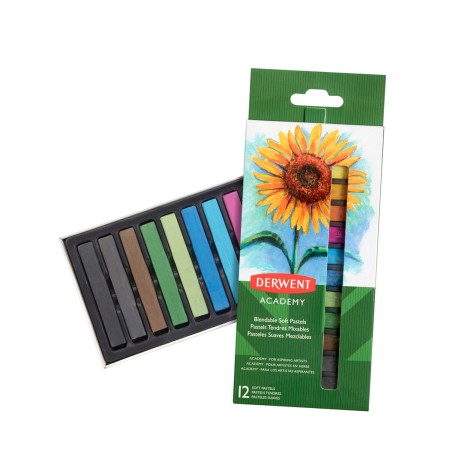 Pastels Tendres Derwent Academy - Lot De 24 Couleurs - Artistique - Craies Dessin