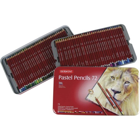 Lápis de Cor Pastel 72 Cores Estojo Lata - Derwent - Lápis de Cor