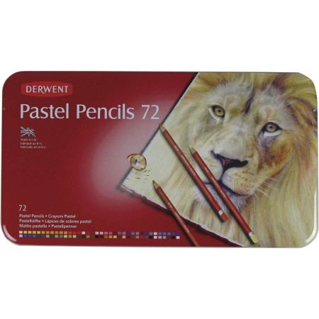 Lápis de Cor Pastel 72 Cores Estojo Lata - Derwent - Lápis de Cor
