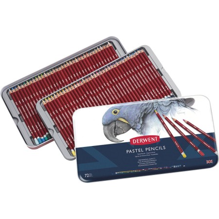 DERWENT PASTEL PENCILS 72色 色鉛筆 Lápis de Cor Pastel 72 Cores Estojo Lata - Derwent - Lápis de Cor