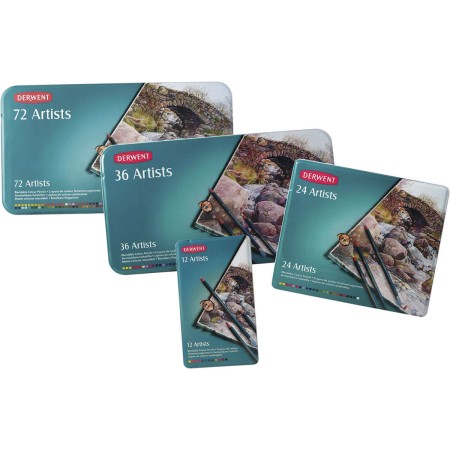 Foto ilustrativa Lápis de Cor Permanente Artists 72 Cores Estojo Lata