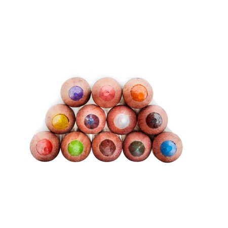 Foto ilustrativa Lápis de Cor Permanente Chromaflow 12 Cores Estojo Lata