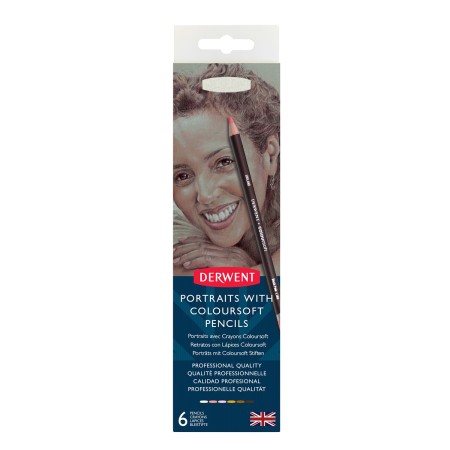 Foto ilustrativa Lápis de Cor Permanente Coloursoft 6 Cores Skintones Estojo Lata