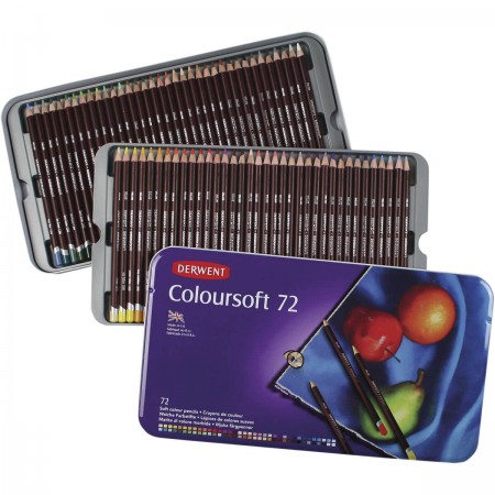 Lápis de Cor Permanente Coloursoft 72 Cores Estojo Lata Lápis de Cor Permanente Coloursoft 72 Cores Estojo Lata