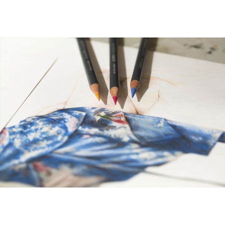 Foto ilustrativa Lápis de Cor Permanente Procolour 72 Cores Estojo Lata