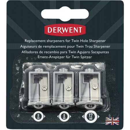 Foto ilustrativa Refil de láminas para Apontador a Pilha 2 Furos com Depósito