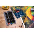 Foto ilustrativa Lápis de Cor Permanente Chromaflow 12 Cores Estojo Lata